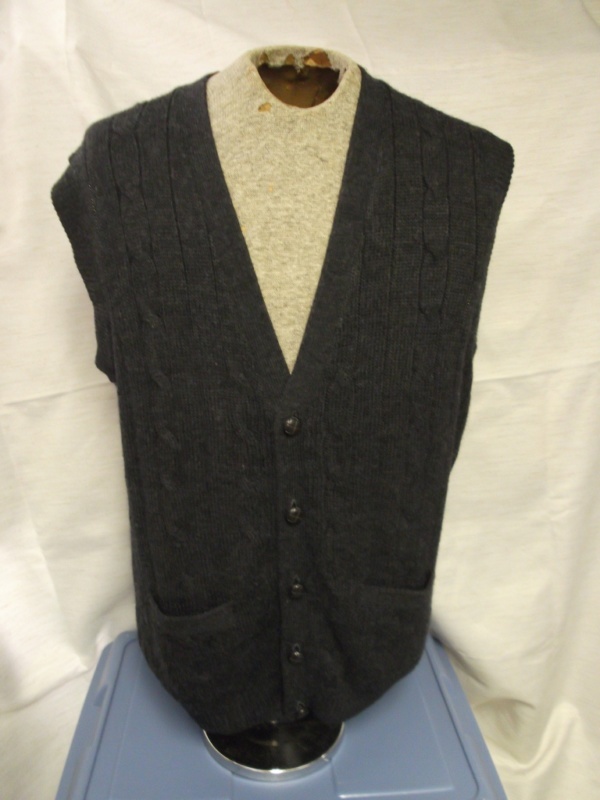 Dark grey Sweater Vest-Swtr Vst 2900-Chest 56
