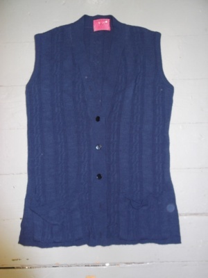 Blue Sweater Vest-Swtr Vst 4200-Chest 40