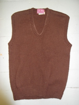 Brown Sweater Vest-Swtr Vst 6100-Chest 38