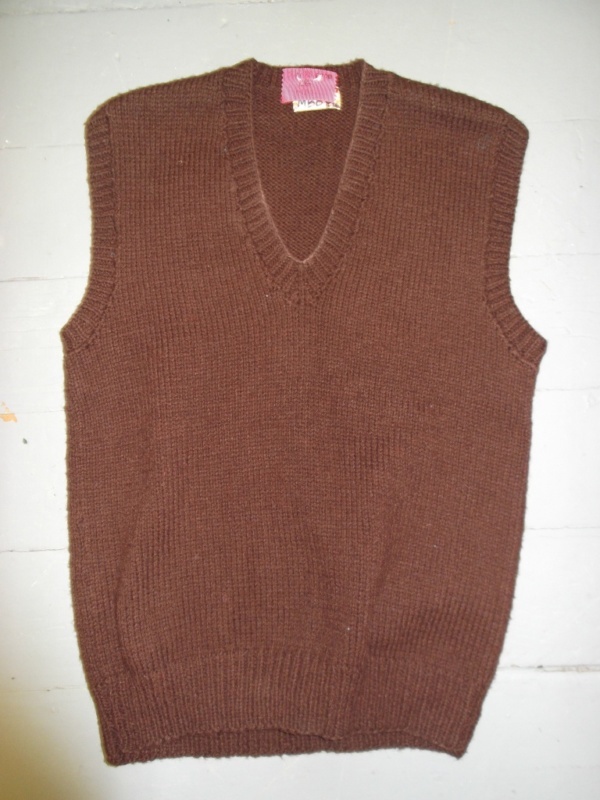 Brown Sweater Vest-Swtr Vst 6100-Chest 38
