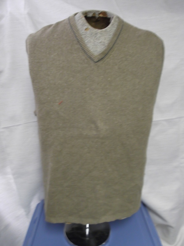 Tan Sweater Vest-Swtr Vst 6900-Chest 54