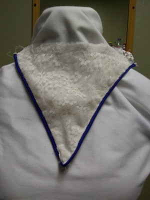 White and blue Collar-WM CLR 8041-