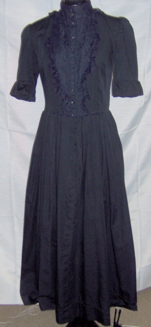 Black Period Dress-Wm Pd Dr 1200-Bust 34