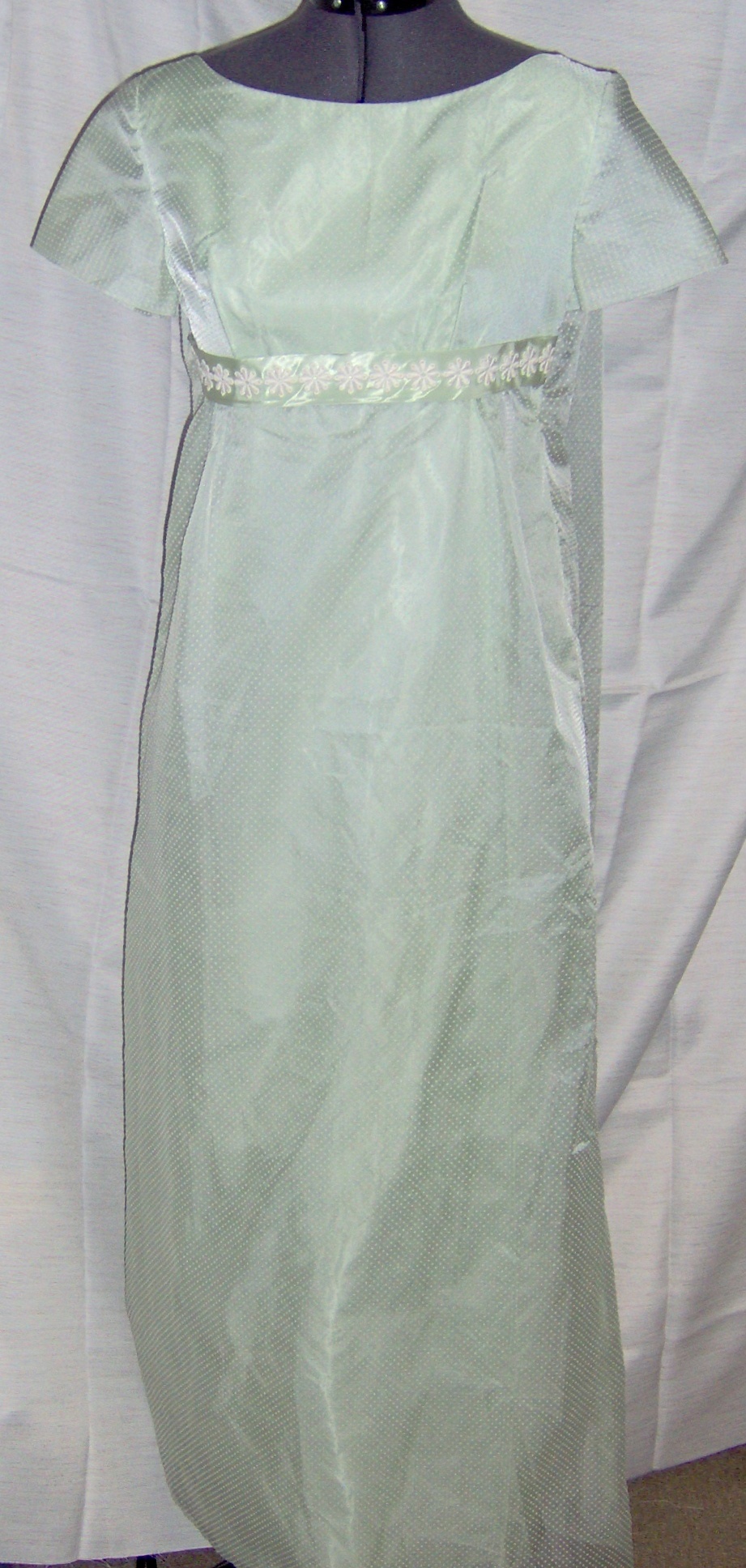 Green White Period Dress-Wm Pd Dr 3226-Bust 34