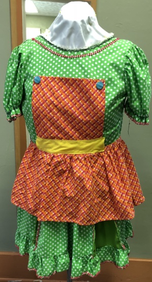 Green, red Period Dress-Wm Pd Dr 3529-Bust 41