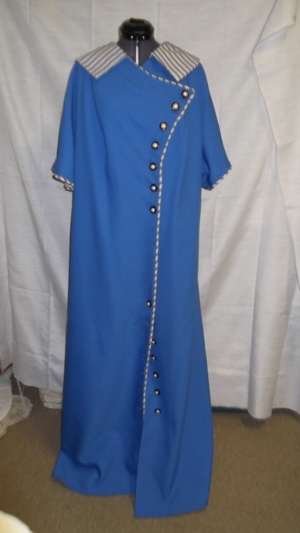 Blue and white Period Dress-Wm Pd Dr 4950-MM'09-Bust 54