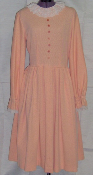 Peach White Period Dress-Wm Pd Dr 5302-Bust 36