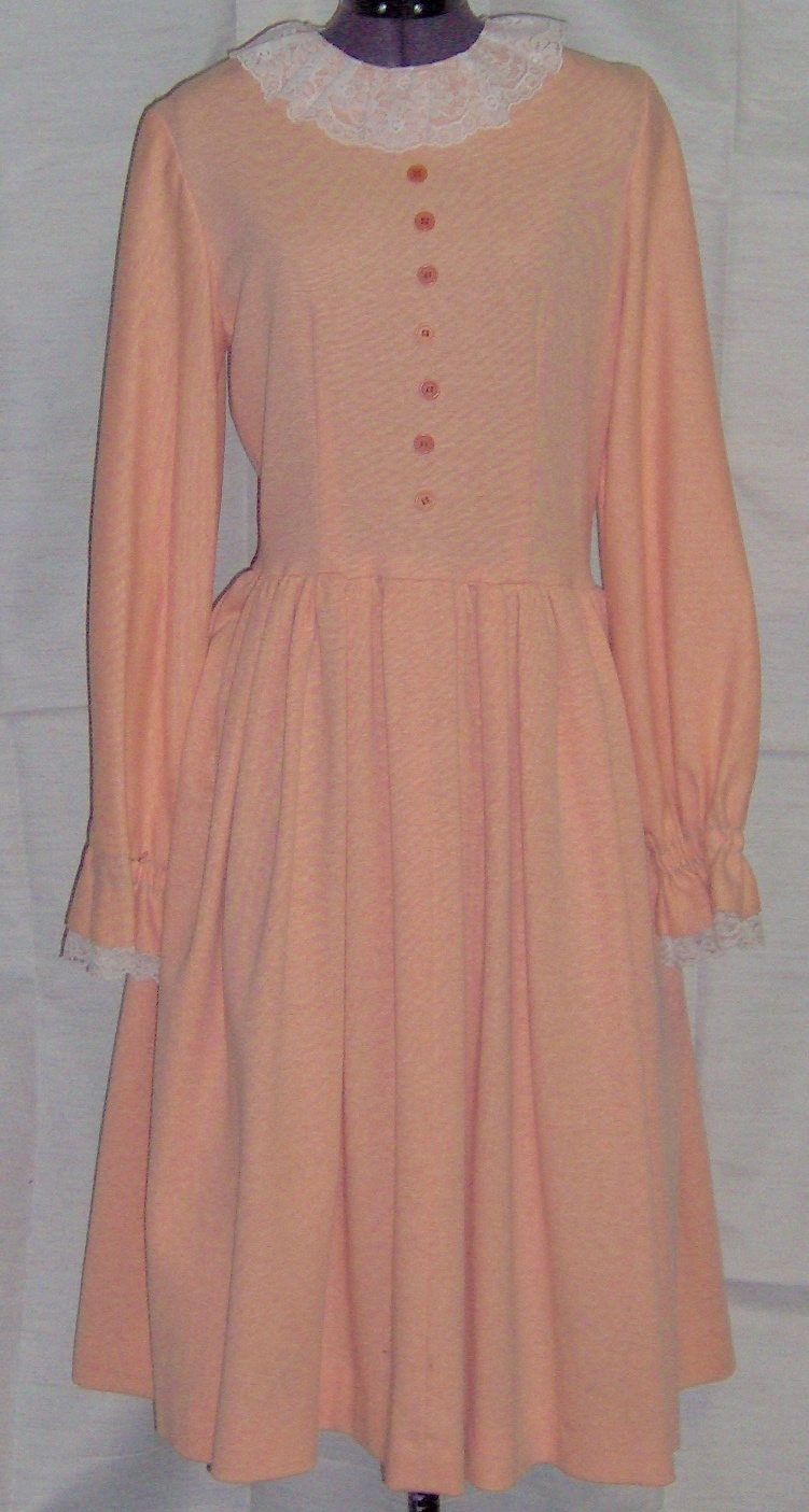 Peach White Period Dress-Wm Pd Dr 5302-Bust 36
