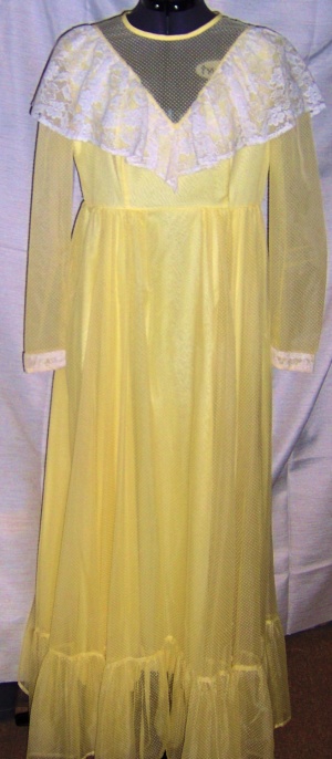 Yellow White Period Dress-Wm Pd Dr 5427-Bust 39