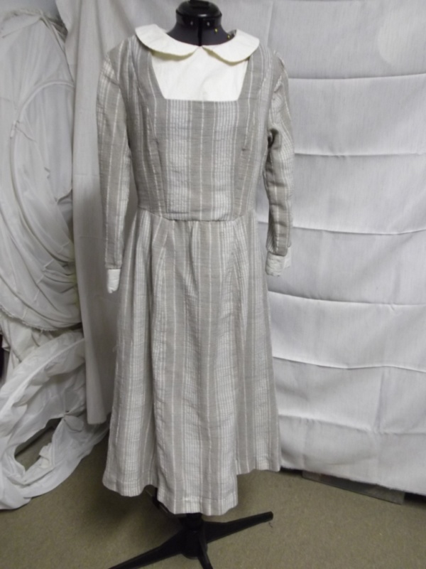 Brown and white Period Dress-Wm Pd Dr 6350-RiR'11-Bust 37