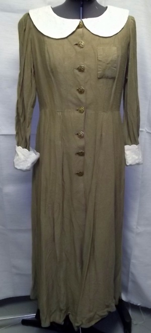 Brown Ivory Period Dress-Wm Pd Dr 6400-Pygm'08-Bust 38