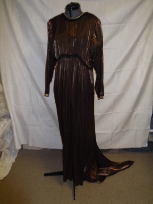 Brown and black Period Dress-Wm Pd Dr 6502-CC'02-Bust 40
