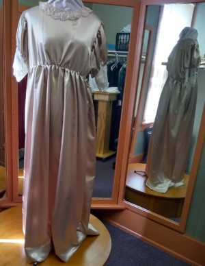 Tan Period Dress-Wm Pd Dr 6601-CC'15-Bust 42