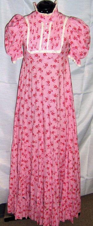 Pink Red Ivory Period Dress-Wm Pd Dr 7025-Bust 31