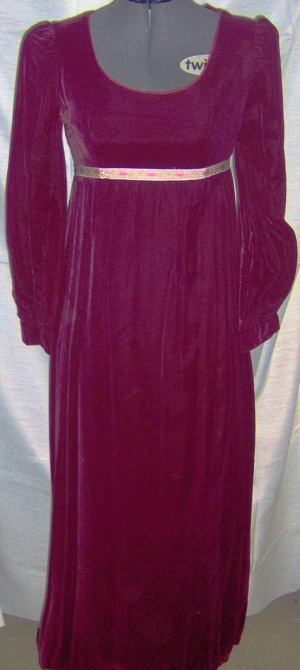 Burgundy Period Dress-Wm Pd Dr 7201-Bust 34