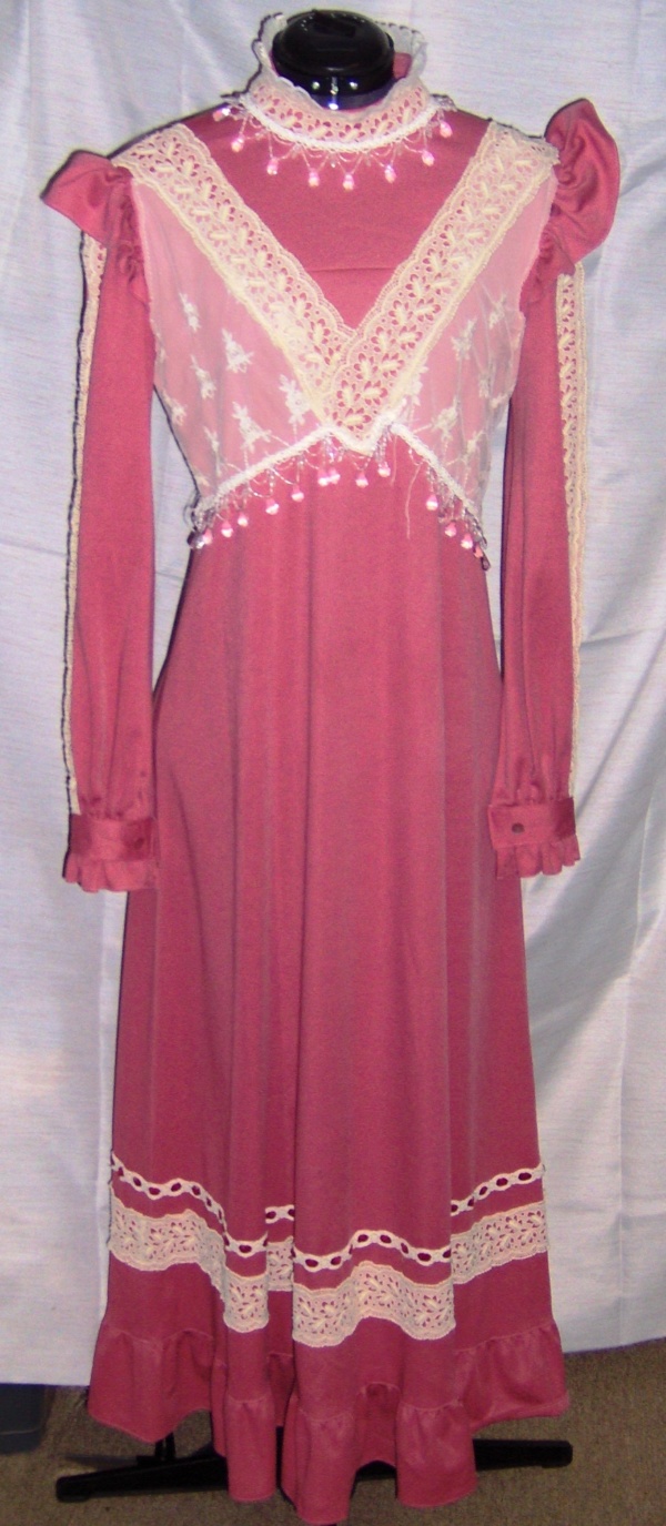 Pink, Ivory Period Dress-Wm Pd Dr 7203-Bust 34