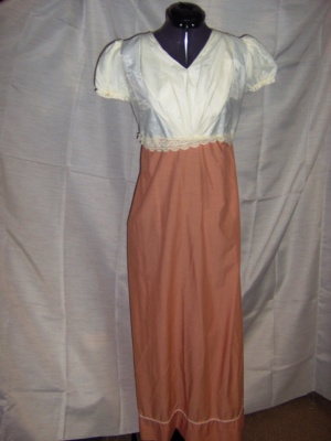 Peach Ivory Period Dress-Wm Pd Dr 7301-Bust 37