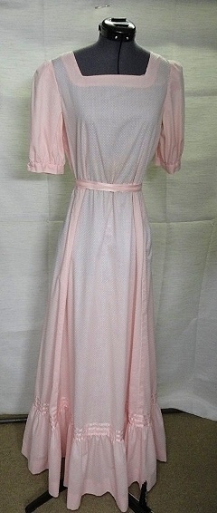 pink white Period Dress-Wm Pd Dr 7328-Bust 37