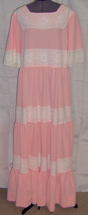 Pink White Period Dress-Wm Pd Dr 7500-Bust 40