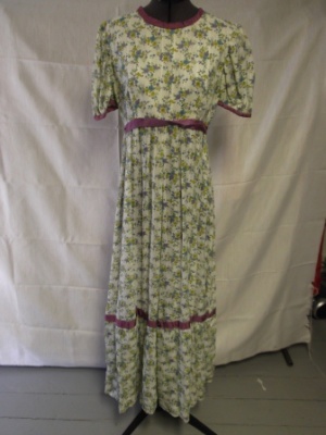 White, blue, yellow, purple Period Dress-Wm Pd Dr 8227-Bust 34