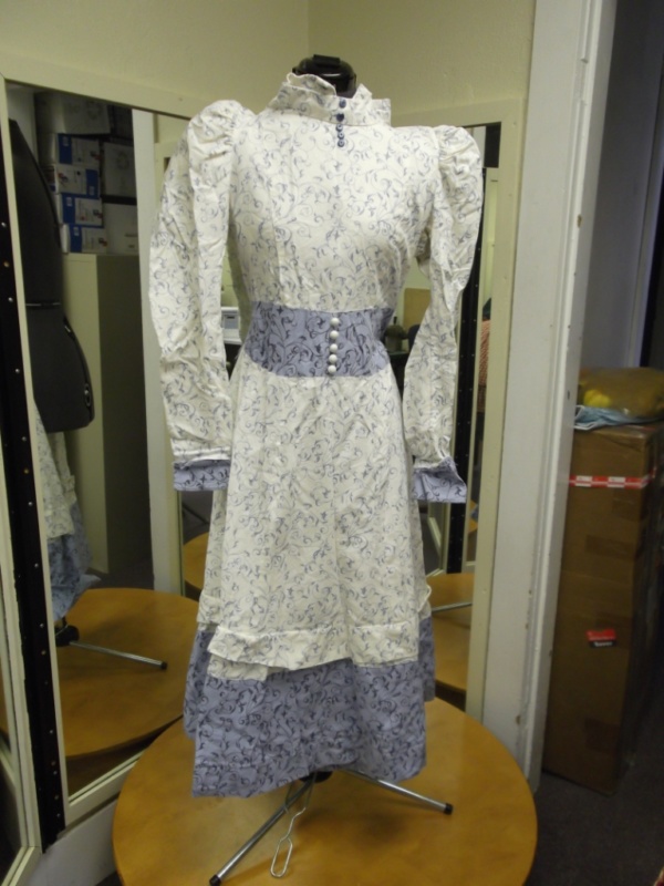 white, blue Period Dress-Wm Pd Dr 8525-AoGG'12-Bust 40