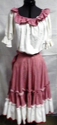 White red Period Dress-Wm Pd Dr 8775-Bust 44