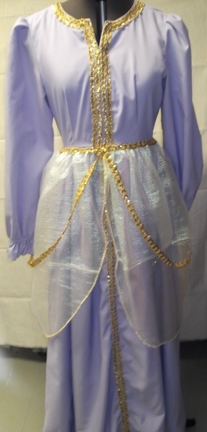 Purple Silver Period Dress-Wm Pd Dr 9203-Bust 35