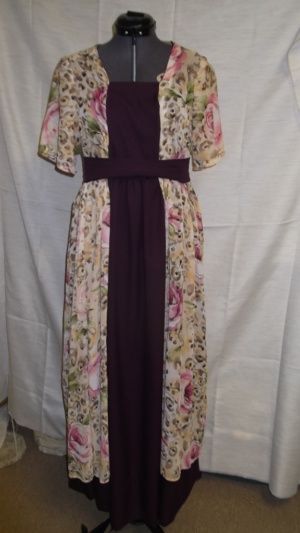 Purple and tan Period Dress-Wm Pd Dr 9527-MM'09-Bust 40