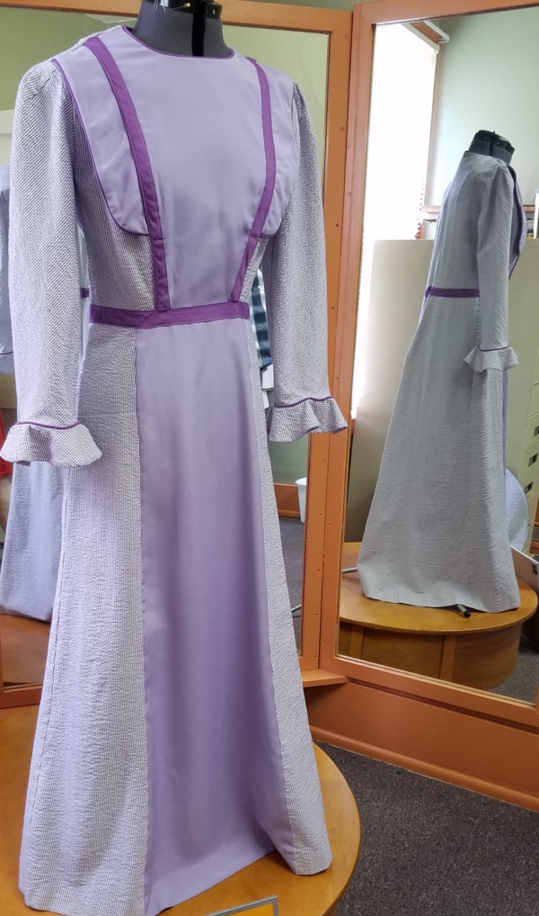 Purple and white Period Dress-Wm Pd Dr 9550-MM'18-Bust 40