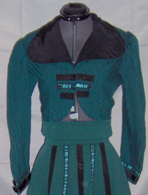 Green and Black Period Jacket-Wm Pd Jkt 3300-Bust 37