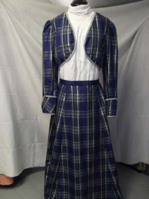 Blue Black Green Silver Period Suit-Wm Pd Su 4576-SHFA'14-Bust 36