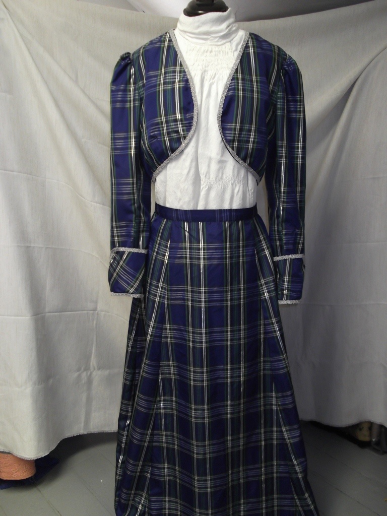 Blue Black Green Silver Period Suit-Wm Pd Su 4576-SHFA'14-Bust 36