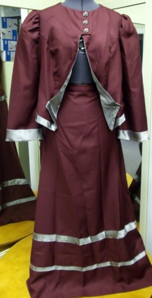 burgandy, pewter Period Suit-Wm Pd Su 7500-AoGG'12-Bust 46+