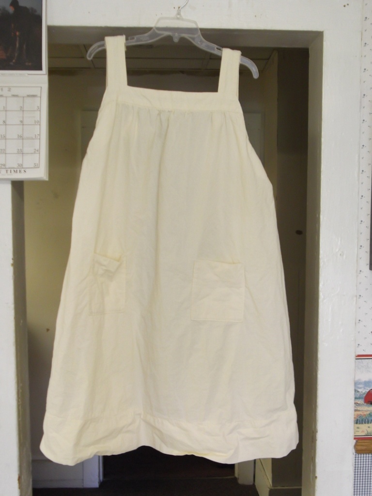 cream pinafore