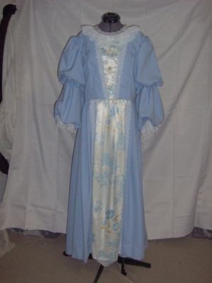 Blue, Gold Renaissance Dress-Wm Rn Dr 4400-Chest 38
