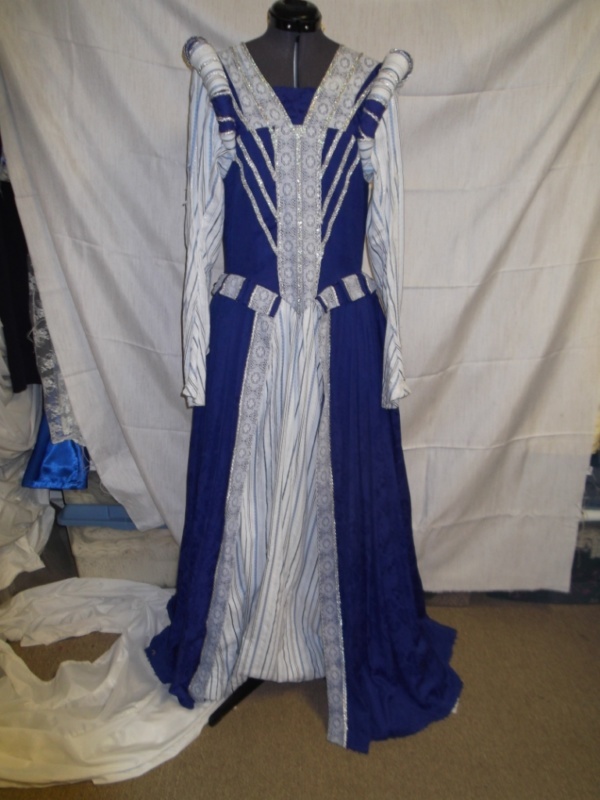 Blue and white Renaissance Dress-Wm Rn Dr 4450-Shrew'10-Chest 38