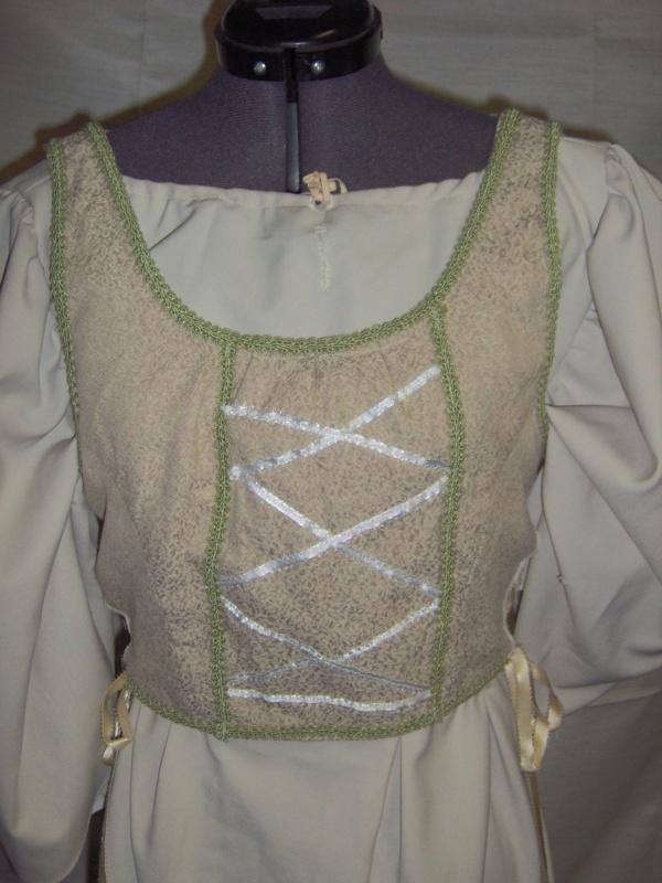 Green and Ivory Renaissance Vest-Wm Rn Vst 3000-Chest 34