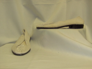 cream Shoe-Wm Sh Flt 8041-Size  6