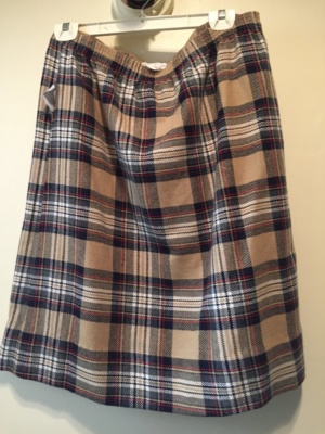 Brown blue red Skirt-Wm Sk 6275-Waist 34