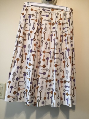 Ivory purple gold Skirt-Wm Sk 8025-Waist 28