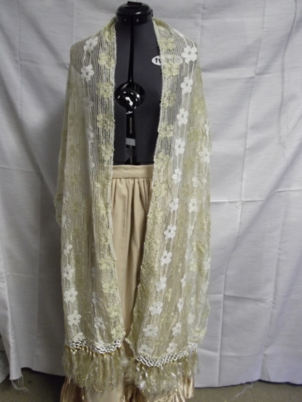 Ivory Gold Shawl-Wm Swl 8012-Waist 74