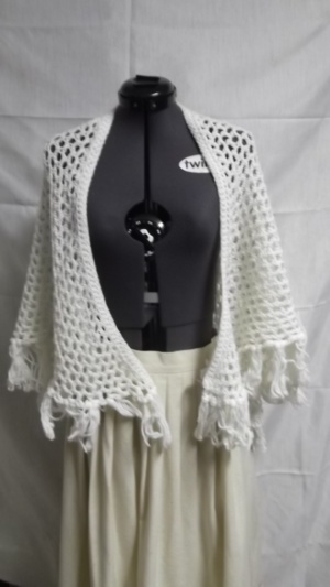 White Shawl-Wm Swl 8302-Waist 52