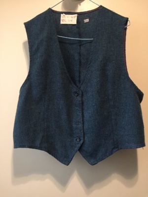 Blue white Women's Vest-Wm Vs 4600-Chest 42