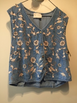 Blue white Women's Vest-Wm Vs 4825-Chest 46