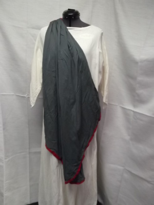 Grey and red Shoulder Drape-BDRP 2170-Width 34