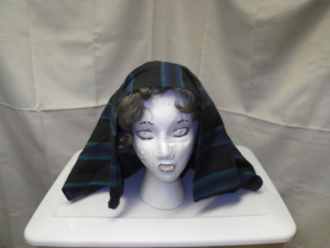 Black, blue, and green Bible Headdress-BHS 1241-Width 20