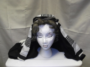 Black and white Bible Headdress-BHS 1281-Width 25