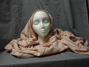 Yellow, peach, red Bible Headdress-BHS 5252-Width 26