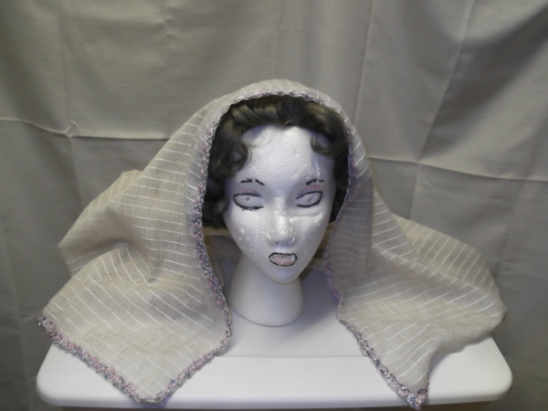 Cream Bible Headdress-BHS 8004-Width 42