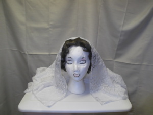 White Bible Headdress-BHS 8183-Width 39
